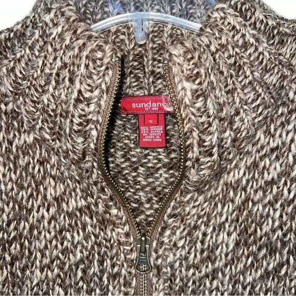 Sundance Alpaca Blend Brown Zipper Front Vest Size S - Picture 9 of 13